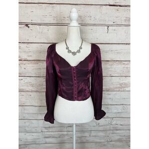 Purple iridescent top NWT Medium
